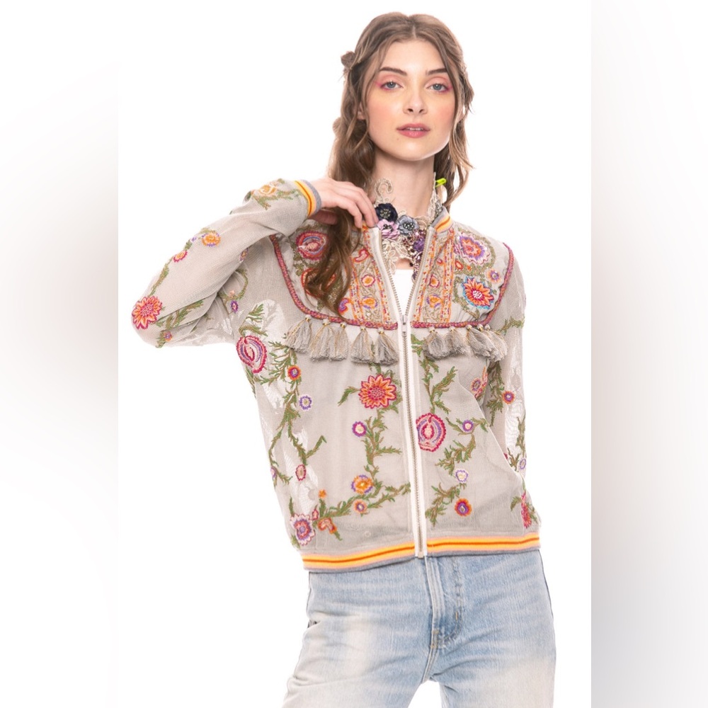 Like new Aratta Game of Thrones Embroidered Mesh Jacket